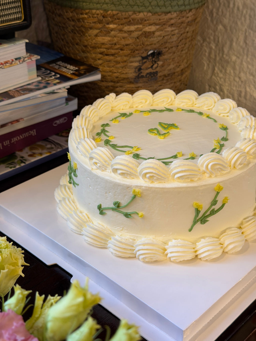 Gâteau Fleur Vintage