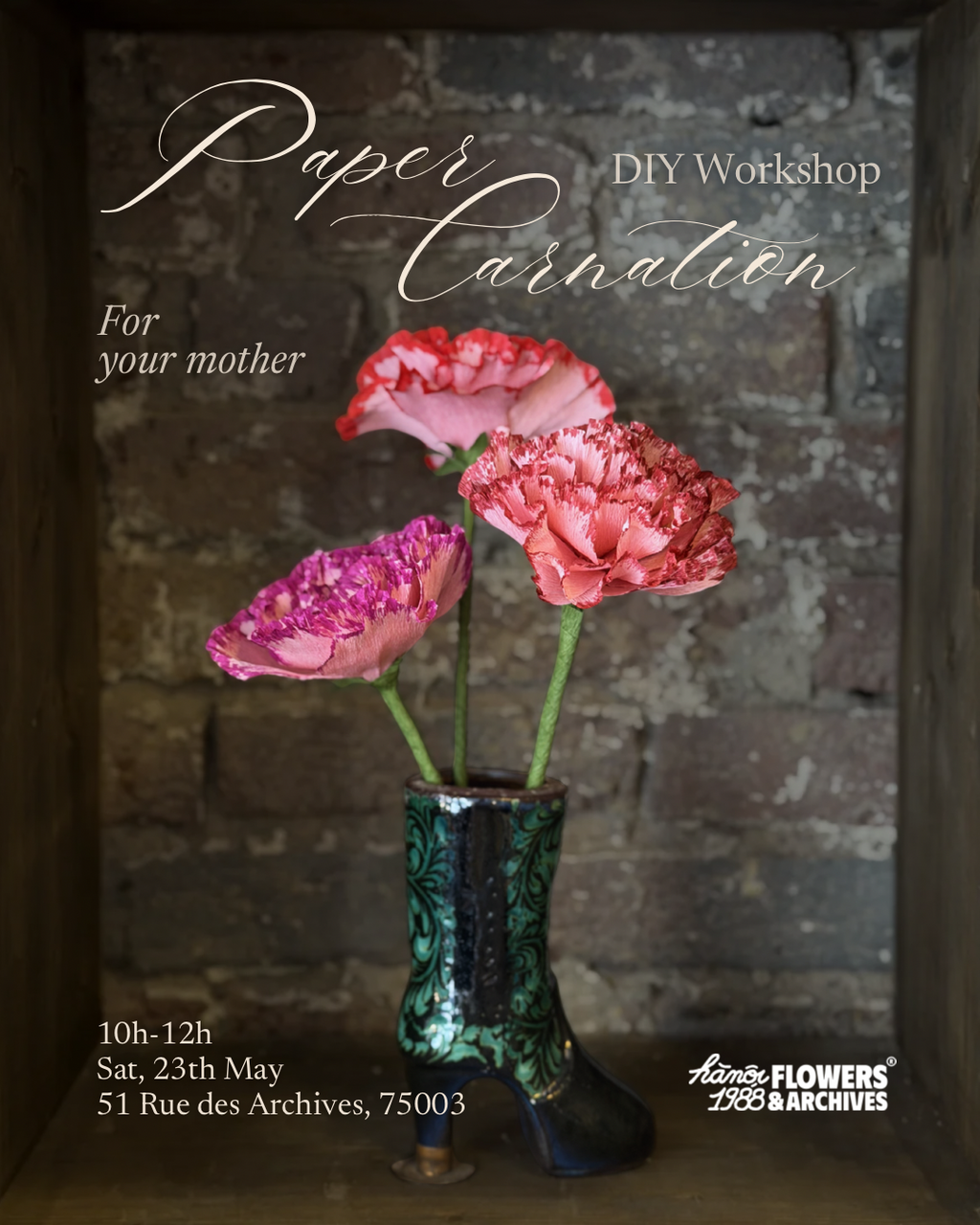 Atelier Oeillet en papier : Fête des Mères le 23 mai