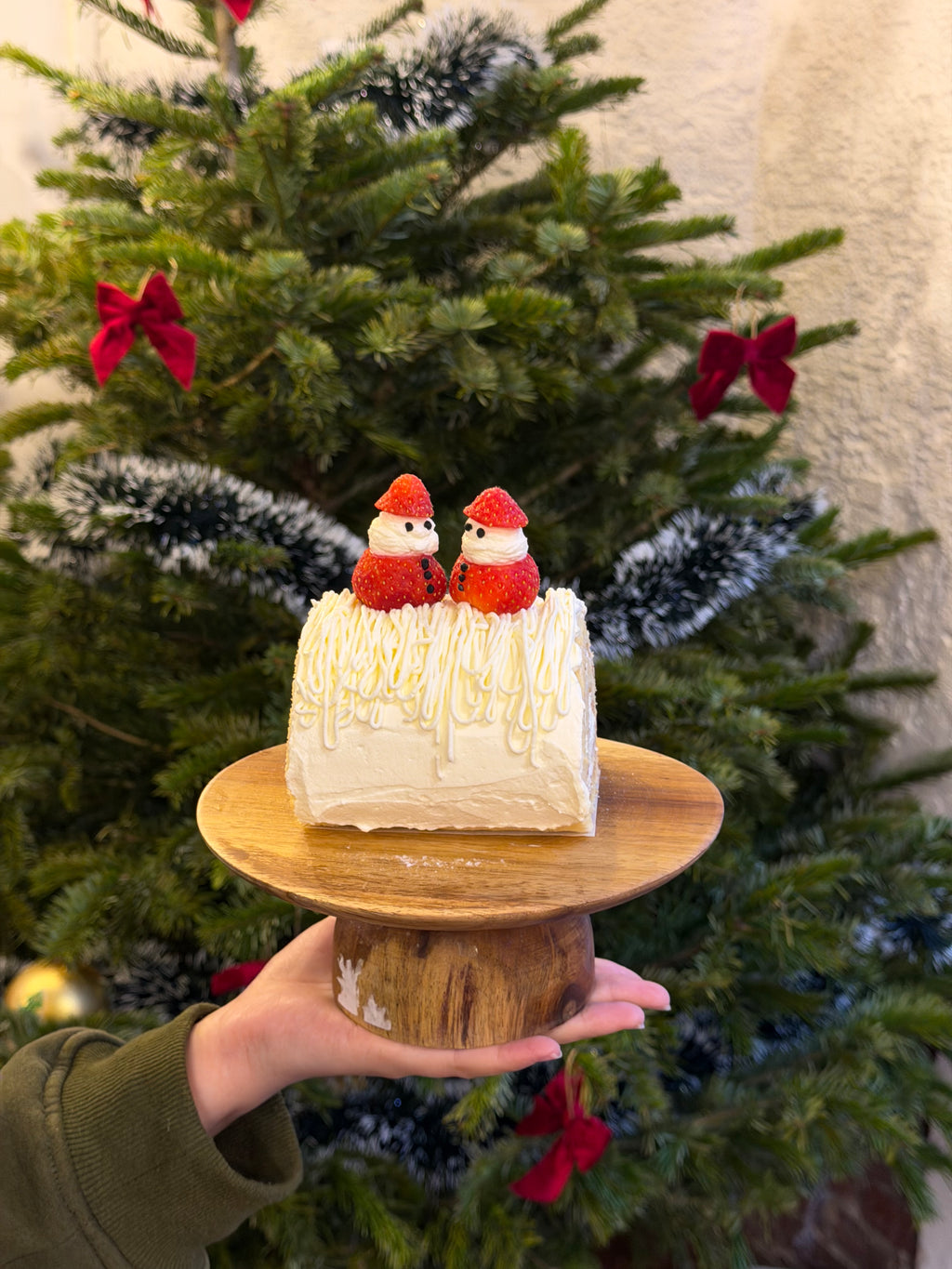 Bûche bonhomme fraise