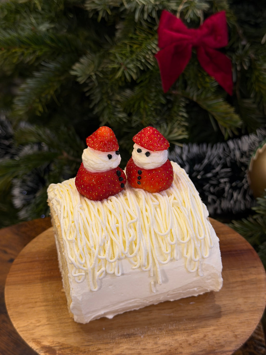 Bûche bonhomme fraise